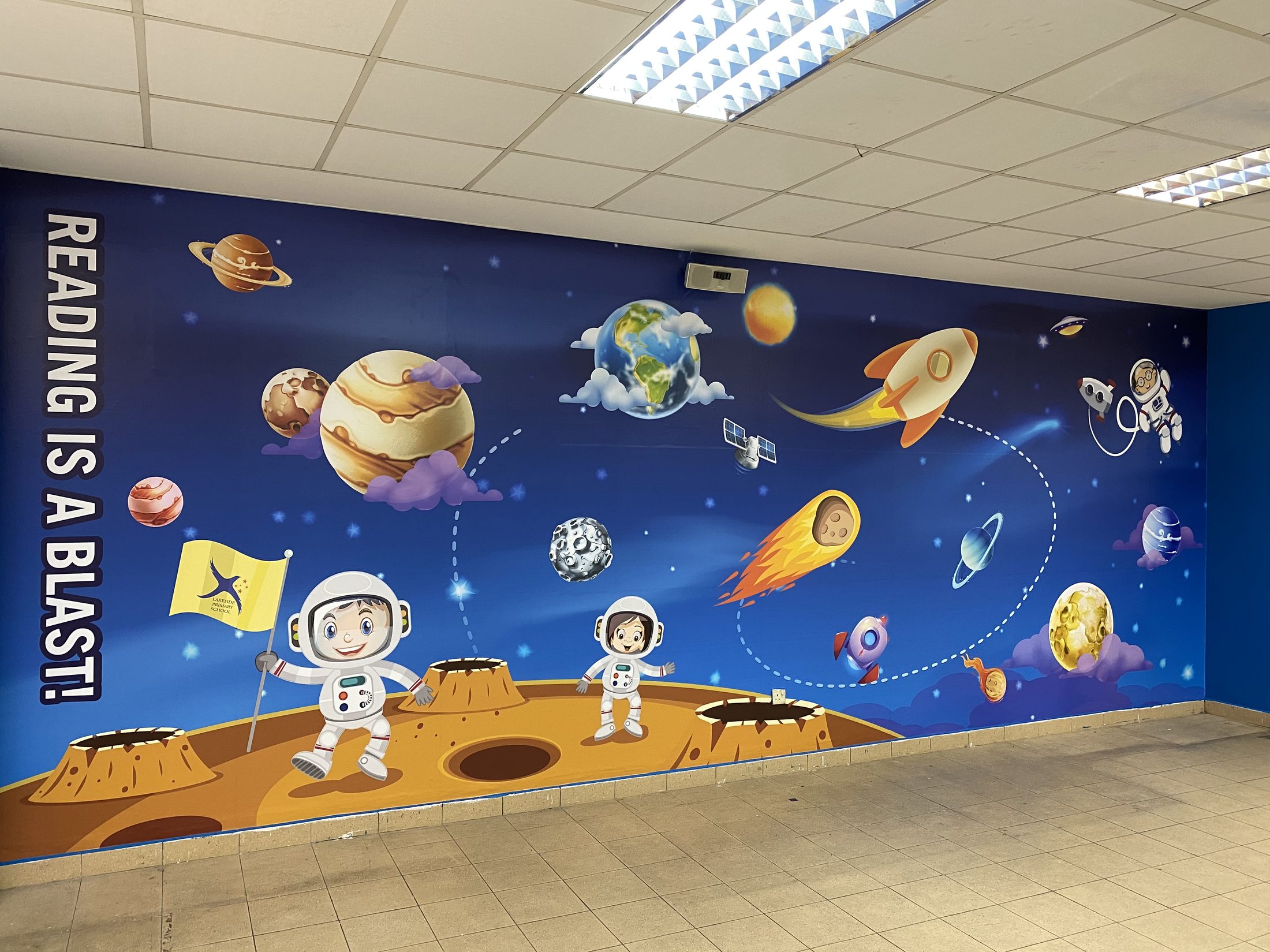 Large format printed wall graphic installed by REVO